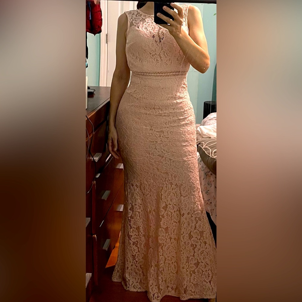 Lulu's Music of the heart formal dress blush pink for Elegant Occasions